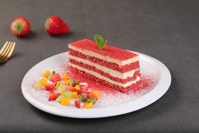 Passion Fruit Red Velvet Cake